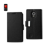 REIKO ZTE SOURCE FLIP FOLIO CARD HOLDER CASE IN BLACK
