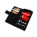 REIKO ZTE SOURCE FLIP FOLIO CARD HOLDER CASE IN BLACK