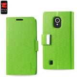 REIKO ZTE SOURCE FLIP FOLIO CARD HOLDER CASE IN GREEN