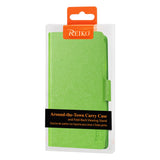 REIKO ZTE SOURCE FLIP FOLIO CARD HOLDER CASE IN GREEN