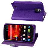 REIKO ZTE SOURCE FLIP FOLIO CARD HOLDER CASE IN PURPLE