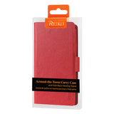 REIKO ZTE SOURCE FLIP FOLIO CARD HOLDER CASE IN RED