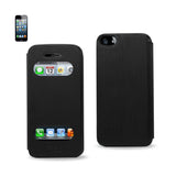 REIKO IPHONE SE/ 5S/ 5 SMART WINDOW FLIP CASE IN BLACK