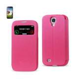 REIKO SAMSUNG GALAXY S4 SMART WINDOW FLIP CASE IN HOT PINK