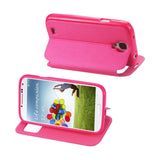 REIKO SAMSUNG GALAXY S4 SMART WINDOW FLIP CASE IN HOT PINK