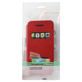 REIKO IPHONE 5C WINDOW FLIP FOLIO CASE IN RED