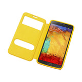 REIKO SAMSUNG GALAXY NOTE 3 WINDOW FLIP FOLIO CASE IN YELLOW