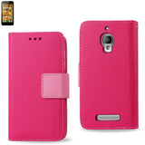 REIKO ALCATEL ONE TOUCH FIERCE 3-IN-1 WALLET CASE IN HOT PINK