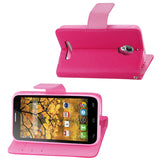 REIKO ALCATEL ONE TOUCH FIERCE 3-IN-1 WALLET CASE IN HOT PINK
