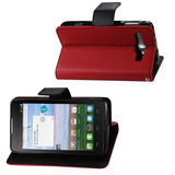 REIKO ALCATEL ONE TOUCH SONIC LTE 3-IN-1 WALLET CASE IN RED