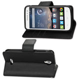 REIKO ALCATEL ONE TOUCH POP ASTRO 3-IN-1 WALLET CASE IN BLACK