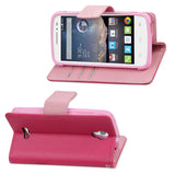 REIKO ALCATEL ONE TOUCH POP ASTRO 3-IN-1 WALLET CASE IN HOT PINK