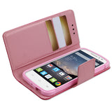 REIKO ALCATEL ONE TOUCH POP ASTRO 3-IN-1 WALLET CASE IN HOT PINK