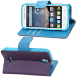 REIKO ALCATEL ONE TOUCH POP ASTRO 3-IN-1 WALLET CASE IN PURPLE