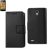 REIKO ALCATEL ONE TOUCH CONQUEST 3-IN-1 WALLET CASE IN BLACK