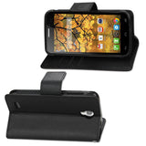 REIKO ALCATEL ONE TOUCH CONQUEST 3-IN-1 WALLET CASE IN BLACK