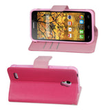 REIKO ALCATEL ONE TOUCH CONQUEST 3-IN-1 WALLET CASE IN HOT PINK BLACK