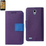REIKO ALCATEL ONE TOUCH CONQUEST 3-IN-1 WALLET CASE IN PURPLE