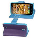 REIKO ALCATEL ONE TOUCH CONQUEST 3-IN-1 WALLET CASE IN PURPLE