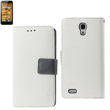 REIKO ALCATEL ONE TOUCH CONQUEST 3-IN-1 WALLET CASE IN WHITE