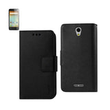 REIKO ALCATEL ONE TOUCH ELEVATE 3-IN-1 WALLET CASE IN BLACK