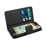 REIKO ALCATEL ONE TOUCH ELEVATE 3-IN-1 WALLET CASE IN BLACK