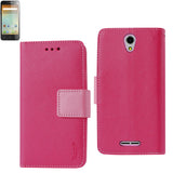 REIKO ALCATEL ONE TOUCH ELEVATE 3-IN-1 WALLET CASE IN HOT PINK