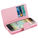 REIKO ALCATEL ONE TOUCH ELEVATE 3-IN-1 WALLET CASE IN HOT PINK