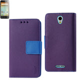 REIKO ALCATEL ONE TOUCH ELEVATE 3-IN-1 WALLET CASE IN PURPLE