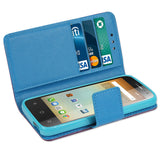 REIKO ALCATEL ONE TOUCH ELEVATE 3-IN-1 WALLET CASE IN PURPLE