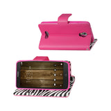 REIKO ALCATEL FIERCE 4 3-IN-1 WALLET CASE IN HOT PINK