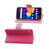 REIKO ALCATEL ONE TOUCH IDOL 3 5.5 3-IN-1 WALLET CASE IN HOT PINK