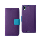 REIKO ALCATEL IDOL 4 3-IN-1 WALLET CASE IN PURPLE