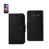REIKO ALCATEL ONETOUCH PIXI 3 3-IN-1 WALLET CASE IN BLACK