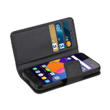 REIKO ALCATEL ONETOUCH PIXI 3 3-IN-1 WALLET CASE IN BLACK