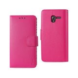 REIKO ALCATEL TRU WALLET CASE WITH INNER ZEBRA PRINT IN HOT PINK
