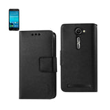 REIKO ASUS ZENFONE 2E 3-IN-1 WALLET CASE IN BLACK