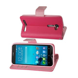 REIKO ASUS ZENFONE 2E 3-IN-1 WALLET CASE IN HOT PINK