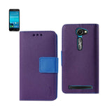REIKO ASUS ZENFONE 2E 3-IN-1 WALLET CASE IN PURPLE