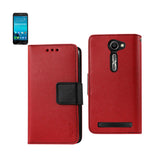 REIKO ASUS ZENFONE 2E 3-IN-1 WALLET CASE IN RED