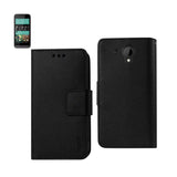 REIKO HTC DESIRE 520 3-IN-1 WALLET CASE IN BLACK