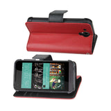 REIKO HTC DESIRE 520 3-IN-1 WALLET CASE IN RED