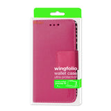 REIKO HTC DESIRE 520 WALLET CASE WITH INNER ZEBRA PRINT IN HOT PINK