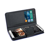 REIKO HTC DESIRE 626 3-IN-1 WALLET CASE IN NAVY