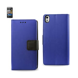 REIKO HTC DESIRE 816 3-IN-1 WALLET CASE IN NAVY