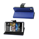 REIKO HTC DESIRE 816 3-IN-1 WALLET CASE IN NAVY