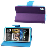 REIKO HTC DESIRE 816 3-IN-1 WALLET CASE IN PURPLE