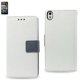 REIKO HTC DESIRE 816 3-IN-1 WALLET CASE IN WHITE