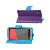 REIKO HTC DESIRE 530/ 626 3-IN-1 WALLET CASE IN PURPLE