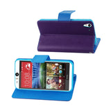 REIKO HTC DESIRE EYE 3-IN-1 WALLET CASE IN PURPLE